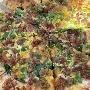 Frolic Brewing - Breakfast pizza (with sausage added) - Breweries Near Me - Westminster, Colorado Frolic Brewing - Breakfast pizza (with sausage added) - Breweries Near Me - Westminster, Colorado