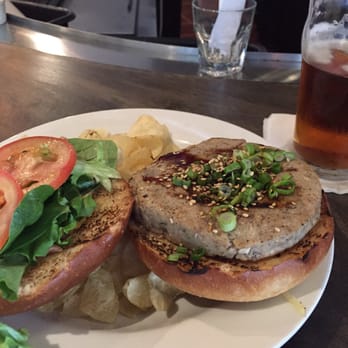Parish Cafe & Bar - Spicy Tuna Burger. $20. Worth it. - Sandwiches Near Me - Boston, Massachusetts