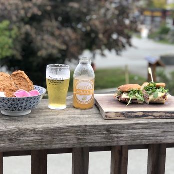The Break Cafe & Bistro - a sandwich and a glass of beer - Cafes Near Me - Ucluelet, British Columbia
