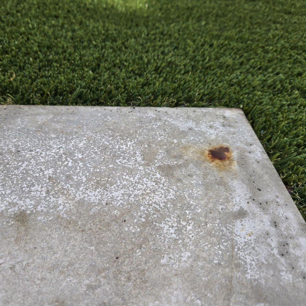 Blue scape - Rust coming through paver - Pool & Hot Tub Service Near Me - Key West, Florida Blue scape - Rust coming through paver - Pool & Hot Tub Service Near Me - Key West, Florida