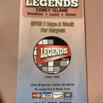 Legend's Coney Island West - Menu Front - Fast Food Near Me - Detroit, Michigan Legend's Coney Island West - Menu Front - Fast Food Near Me - Detroit, Michigan