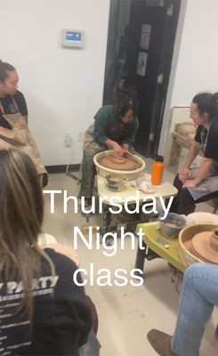 Thursday night pottery wheel class at Animal House Pottery in Las Vegas, NV