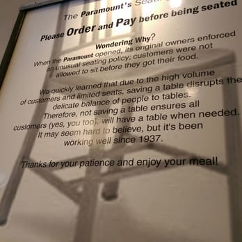 The Paramount - Policy - Breakfast & Brunch Near Me - Boston, Massachusetts The Paramount - Policy - Breakfast & Brunch Near Me - Boston, Massachusetts