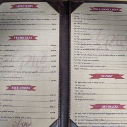 Pho 24 - Updated menu