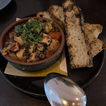 Honey Road - Greek style octopus with bread - Middle Eastern Near Me - Burlington, Vermont