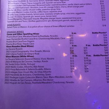 Triana - Menu - Tapas/Small Plates Near Me - Albuquerque, New Mexico