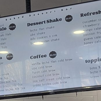 Baked Dessert Bar - Menu - Desserts Near Me - West Covina, California