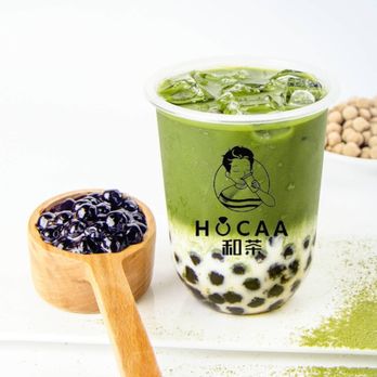 Hocaa Bubble Tea Berkshire Mall - a cup of matcha and a scoop of black beans - Bubble Tea Near Me - Wyomissing, Pennsylvania Hocaa Bubble Tea Berkshire Mall - a cup of matcha and a scoop of black beans - Bubble Tea Near Me - Wyomissing, Pennsylvania