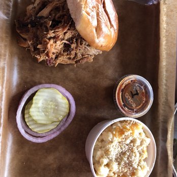 Feast BBQ - Pulled Pork Sandwich w/ Mac and Cheese - Barbeque Near Me - Louisville, Kentucky Feast BBQ - Pulled Pork Sandwich w/ Mac and Cheese - Barbeque Near Me - Louisville, Kentucky