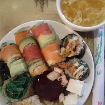 China Super Buffet - Egg Drop Soup along with my Sushi options - Chinese Near Me - La Mesa, California