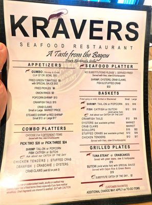 Menu photo 1 Kravers Seafood Mobile Mobile, AL Menu photo 1 Kravers Seafood Mobile Mobile, AL