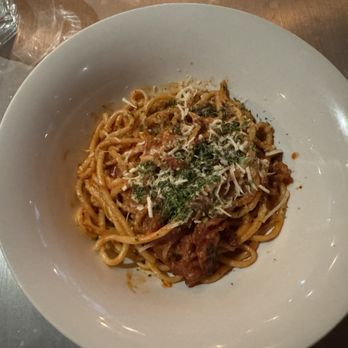 Cucina enoteca Del Mar - Bucatini Amatriciana - Italian Near Me - Del Mar, California Cucina enoteca Del Mar - Bucatini Amatriciana - Italian Near Me - Del Mar, California