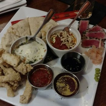 Park Lane Tavern - Appetizer Sampling... Ahi Tuna, Calamari + Spinach Dip & Cheese Dip - Fish & Chips Near Me - Hampton, Virginia