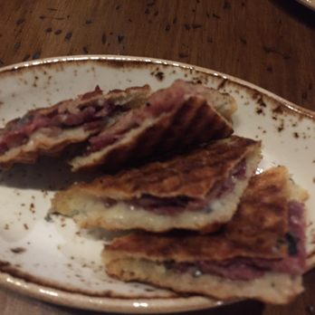 Vaca - The Bikini Sandwich (Paleta Iberica, Manchego and Truffles on Panini)! - Tapas/Small Plates Near Me - Costa Mesa, California Vaca - The Bikini Sandwich (Paleta Iberica, Manchego and Truffles on Panini)! - Tapas/Small Plates Near Me - Costa Mesa, California
