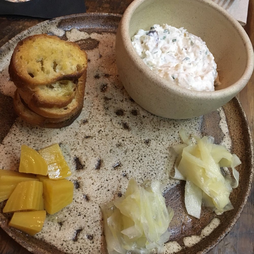 Foraged. A Hyper Seasonal Eatery - Smoked white fish rillettes ($13) - New American Near Me - Baltimore, Maryland Foraged. A Hyper Seasonal Eatery - Smoked white fish rillettes ($13) - New American Near Me - Baltimore, Maryland
