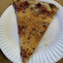 Cheese pizza slice. It may look kind of average, but it's actually really good.