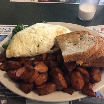 Metro Diner - Greek egg white omelette with home fries - Diners Near Me - Gainesville, Florida