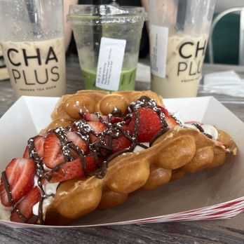 Chaplus - Strawberry Nutella Waffle - Bubble Tea Near Me - Anaheim, California