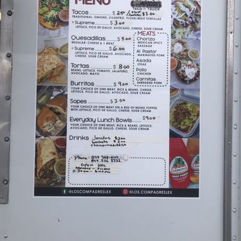 Los Compadres - Menu - Food Trucks Near Me - Lexington, Kentucky