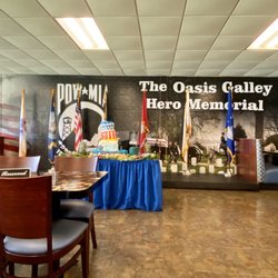 Oasis Galley - Happy 244th birthday to the US Navy. Nicely decorated with Jacksonville Jaguars art and furniture throughout the facility.