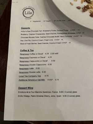 Menu photo 3 Lila Sarasota, FL Menu photo 3 Lila Sarasota, FL