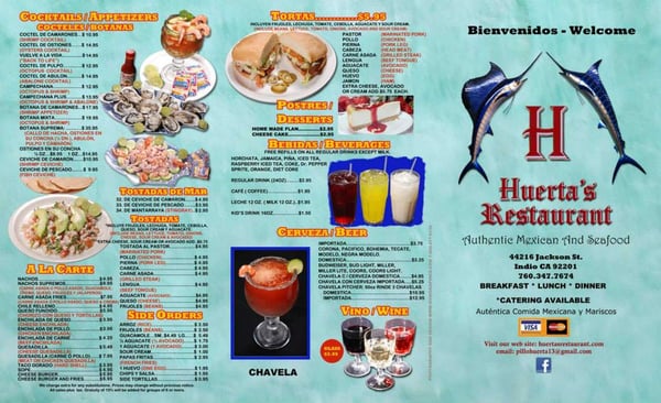 Menu photo 8 Huertas Restaurant Indio, CA Menu photo 8 Huertas Restaurant Indio, CA