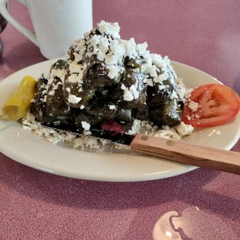 Demetri's On the Lake - 12 stuffed grape leaves sprinkled with feta. - Greek Near Me - Dunkirk, New York