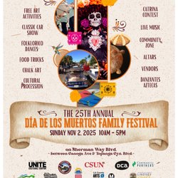Dia De Los Muertos Festival - 2025 date. Sunday Nov 2nd