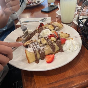 Broken Yolk Cafe - Strawberry banana crepes - Breakfast & Brunch Near Me - La Quinta, California