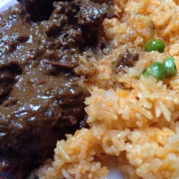 Nasi goreng and beef rendang