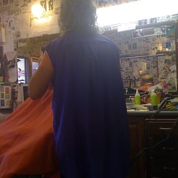 Bonnie doing hair...