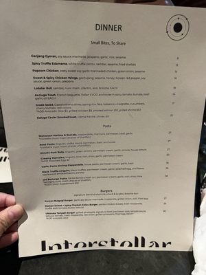 Menu photo 2 Interstellar Santa Monica, CA