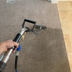 Valley Pro Carpet & Upholstery Cleaning - Most carpets we clean are not this soiled but this photo shows that we can really restore a carpet to top condition.