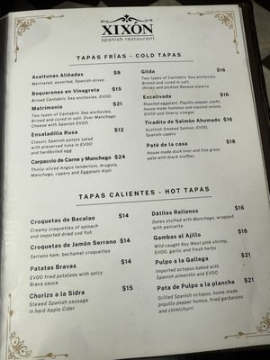 Menu photo 1 Xixón Spanish Restaurant Miami, FL Menu photo 1 Xixón Spanish Restaurant Miami, FL