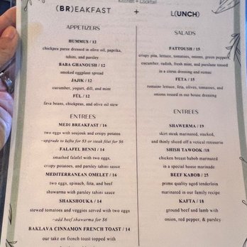 Medi Kitchen & Cocktail - Menu - Mediterranean Near Me - Chicago, Illinois