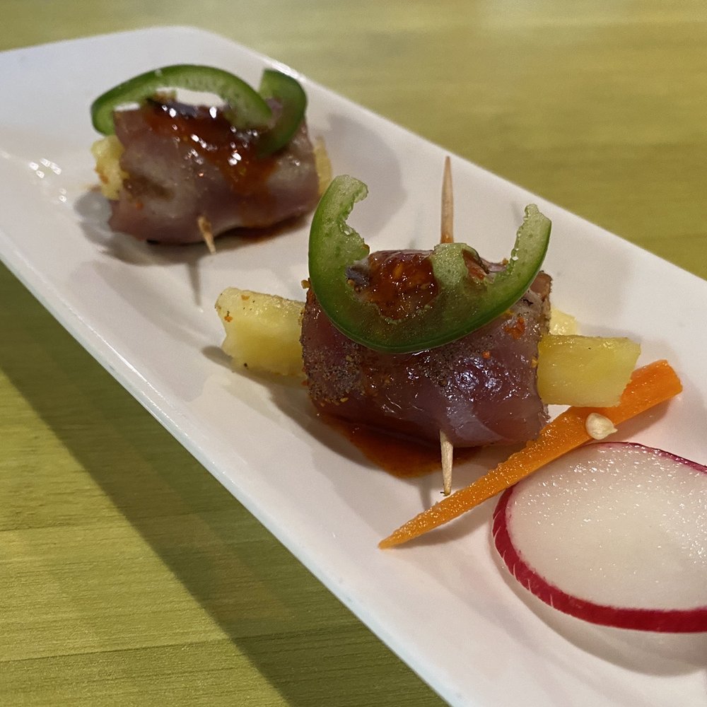Tona - Ahi with Tuna - pineapple Skewer - Sushi Bars Near Me - Ogden, Utah Tona - Ahi with Tuna - pineapple Skewer - Sushi Bars Near Me - Ogden, Utah
