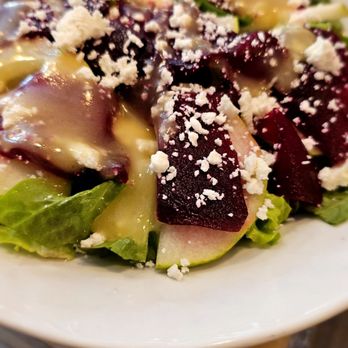 West End Kitchen - Beets, Apple, Goat Cheese, Arugula Salad with a Lemon Vinaigrette Dressing! - Breakfast & Brunch Near Me - Pittsboro, North Carolina