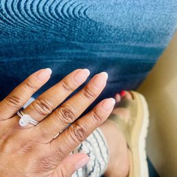 pedi and natural color, gel mani from Cathy!