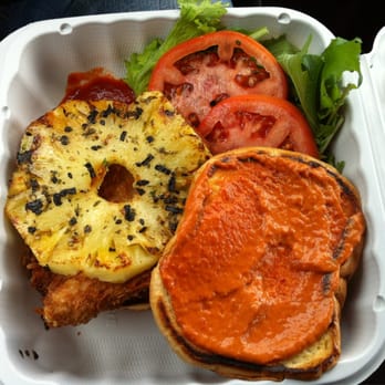 Three's Bar & Grill - Coconut crusted fish sandwich with spicy aioli. $10 - Asian Fusion Near Me - Kihei, Hawaii
