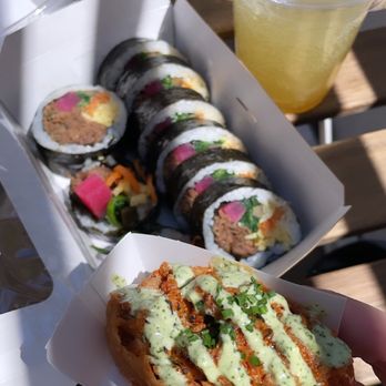 Rice Kitchen - Bulgogi Kimbap and Spicy Pork tofu bite - Korean Near Me - New York, New York Rice Kitchen - Bulgogi Kimbap and Spicy Pork tofu bite - Korean Near Me - New York, New York
