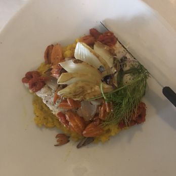Seared - Poached Halibut with Saffron Parmesan Risotto - Steakhouses Near Me - Albuquerque, New Mexico Seared - Poached Halibut with Saffron Parmesan Risotto - Steakhouses Near Me - Albuquerque, New Mexico