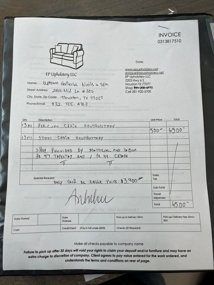 EP UPHOLSTERY Updated September 2024 2203 Hwy 6 S, Houston, Texas
