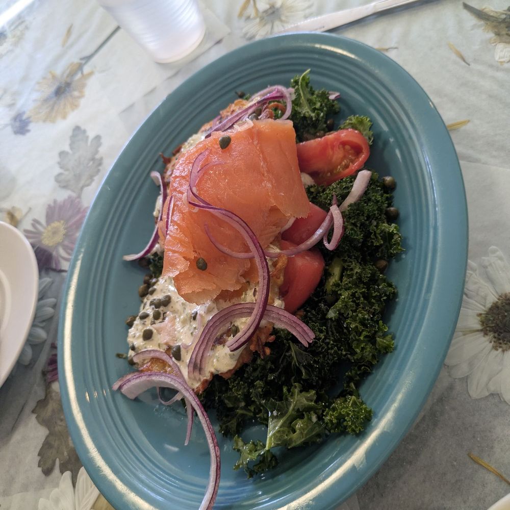 The Chancla ABQ - The two one two, samon lox salad.. - Breakfast & Brunch Near Me - Albuquerque, New Mexico The Chancla ABQ - The two one two, samon lox salad.. - Breakfast & Brunch Near Me - Albuquerque, New Mexico