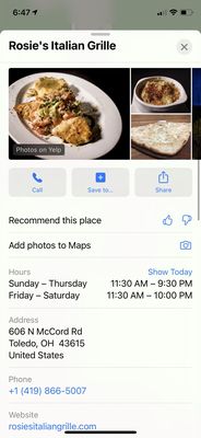 Rosie's Italian Grille by null