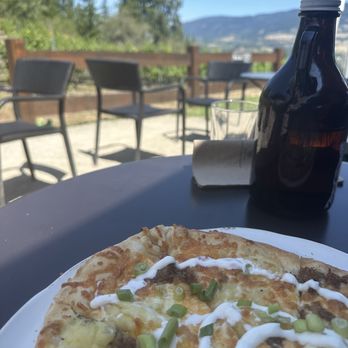 Blind Tiger Vineyards - Pierogi pizza (GET IT!) - Wineries Near Me - Lake Country, British Columbia Blind Tiger Vineyards - Pierogi pizza (GET IT!) - Wineries Near Me - Lake Country, British Columbia