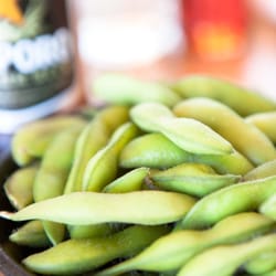 Little Ramen Bar - Edamame , Soybeans sprinkled with salt. Great if you're looking for a light option.
