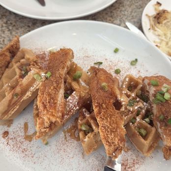 Eggsquisite Cafe - Spicy Cajun Chicken and Waffles - Breakfast & Brunch Near Me - McKinney, Texas