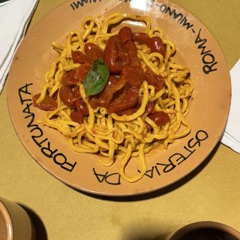 Osteria Da Fortunata - Tagliolini pomodoro - Italian Near Me Osteria Da Fortunata - Tagliolini pomodoro - Italian Near Me