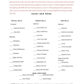 Roku Sushi & Pho - Their all you can eat sushi menu - Vietnamese Near Me - Bargersville, Indiana Roku Sushi & Pho - Their all you can eat sushi menu - Vietnamese Near Me - Bargersville, Indiana