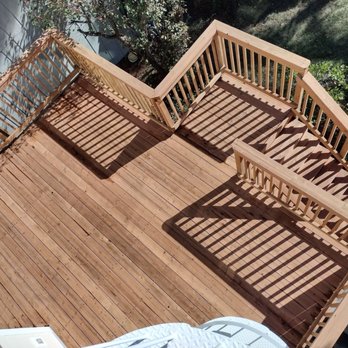 Cal Preserving - deck after bleaching but before staining - Fences & Gates Near Me - Mountain View, California